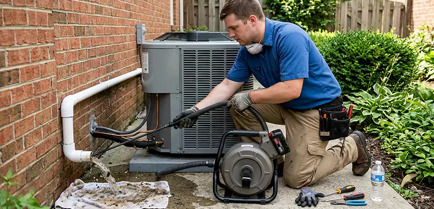 AC Unit Drain Pipe Cleaning in Horn Lake
