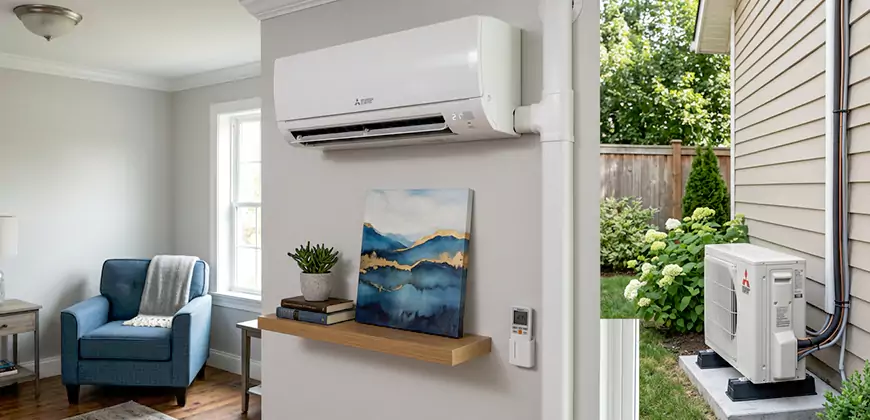 Wall Mounted Heat Pump Setup in Horn Lake