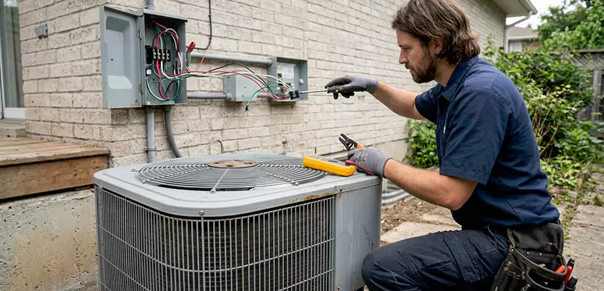 Exterior AC Unit Electrical Repair in Horn Lake